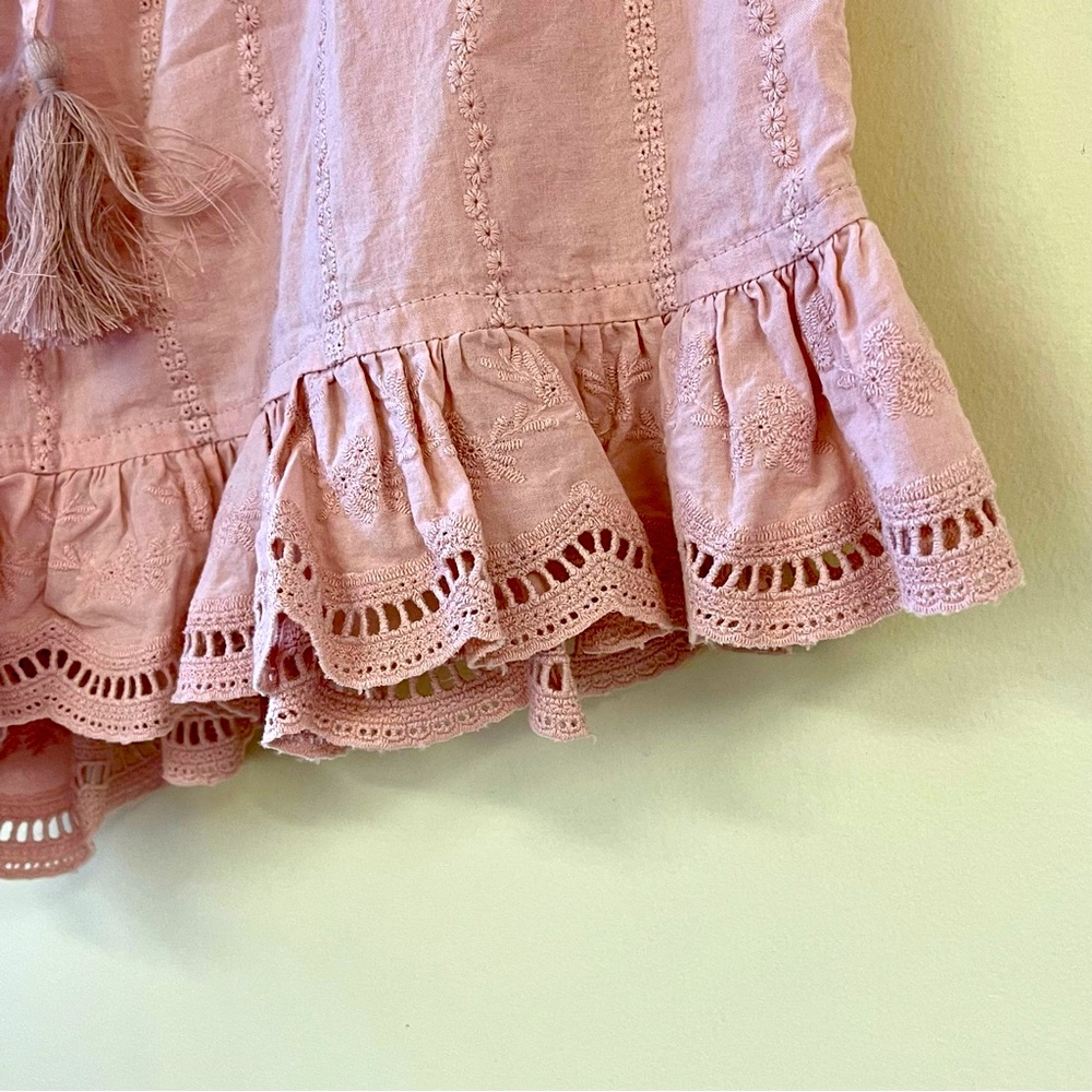 Shabby Chic Pink Ruffle Blouse - Picture 5 of 7